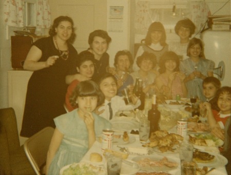 The good old days in Gary, Indiana: family gathered around the table!