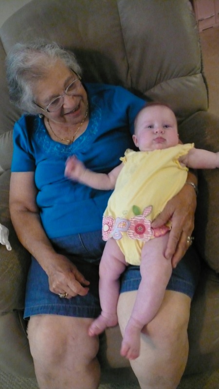 She loved children. Here she is with her great-great niece!