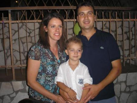 Ignazio Licata with his wife Laura Valenza and their son Rosario