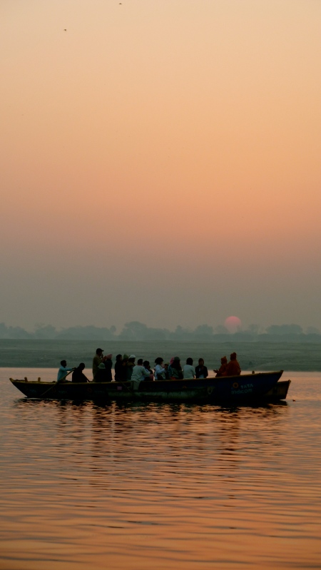 Sunrise on the Ganga (photo taken by Rick in Varanasi)