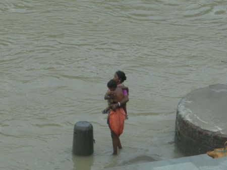 Mother and Child bathing in the Ganga (I took this photo in Rishikesh a few years ago)